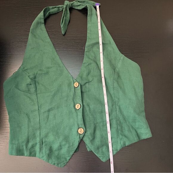 ✨ Zara Women’s Green Halter Top Small - Picture 8 of 9